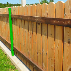Custom Wood Fence Repairs By Delco Fencing Per The Customers Request