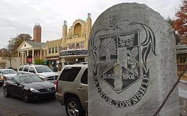 A Picture Of Radnor Township Stone In The Town Center Taken By Delaware County Fencing