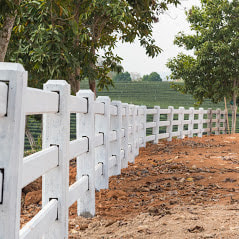 A Picture Of A White Vinyl Split Rail Fence Installed For Animals On A Small Farm To Help Contain Animals And Keep A Nice Look And Last For A Lifetime In Newtown Square Pa